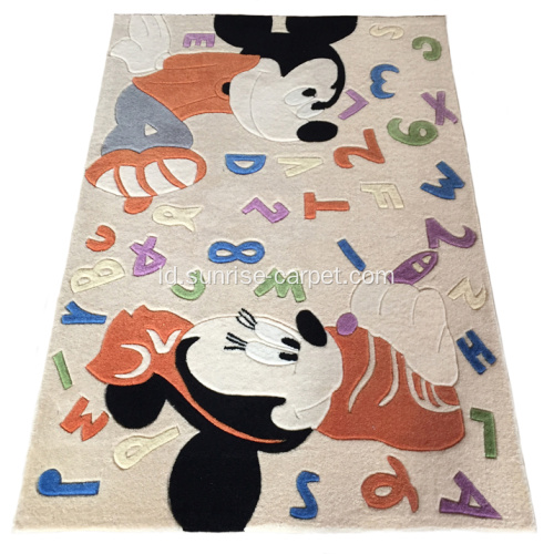 Hand Tufted Carpet dengan Desain Disney